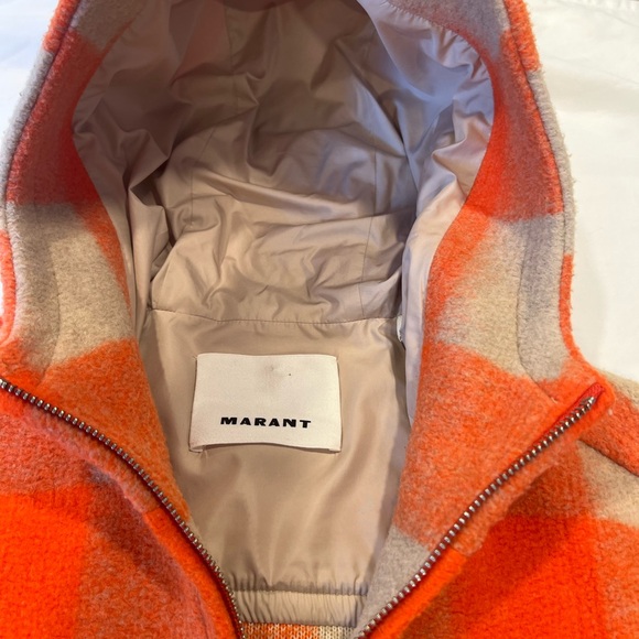 Isabel Marant | Kurt Gingham Check Hooded Jacket | Orange | Mens | Small - Picture 13 of 16